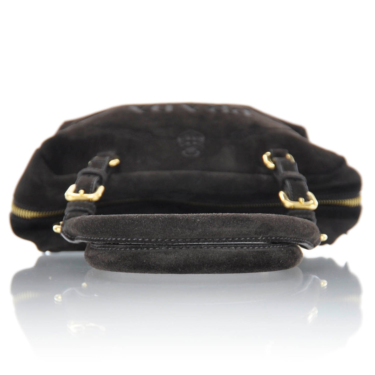 Suede Scamosciato Logo Bag