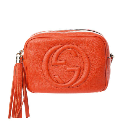 Gucci Pebbled Calfskin Small Soho Disco Bag Sun Orange 1 of 7