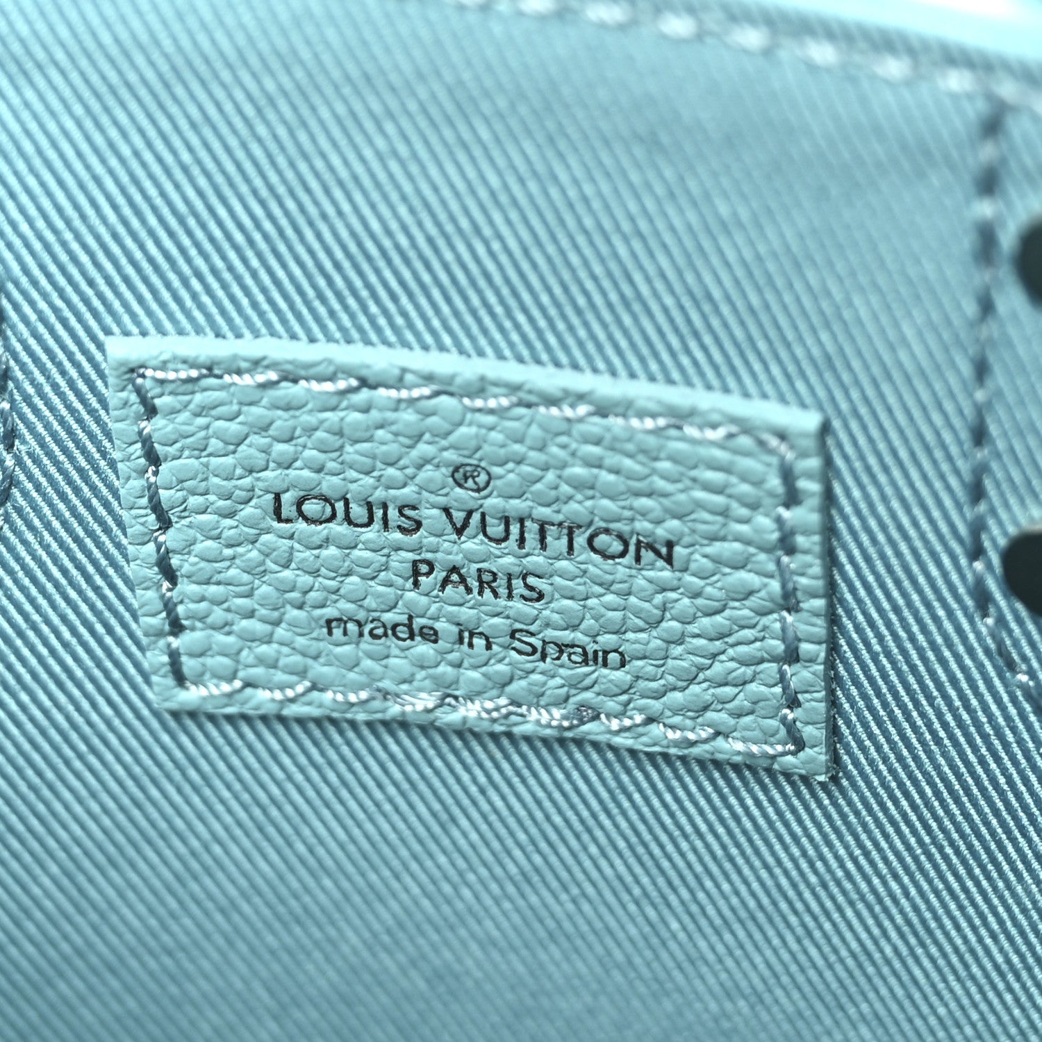 Louis Vuitton Calfskin Damier Sac Plat XS Blue Teal 6 of 9