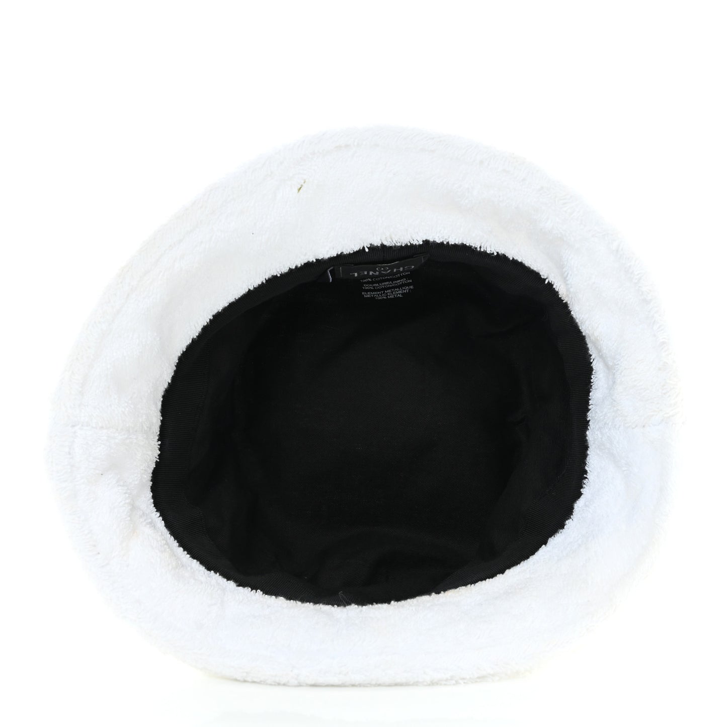 Terry Cloth CC Bucket Hat L White