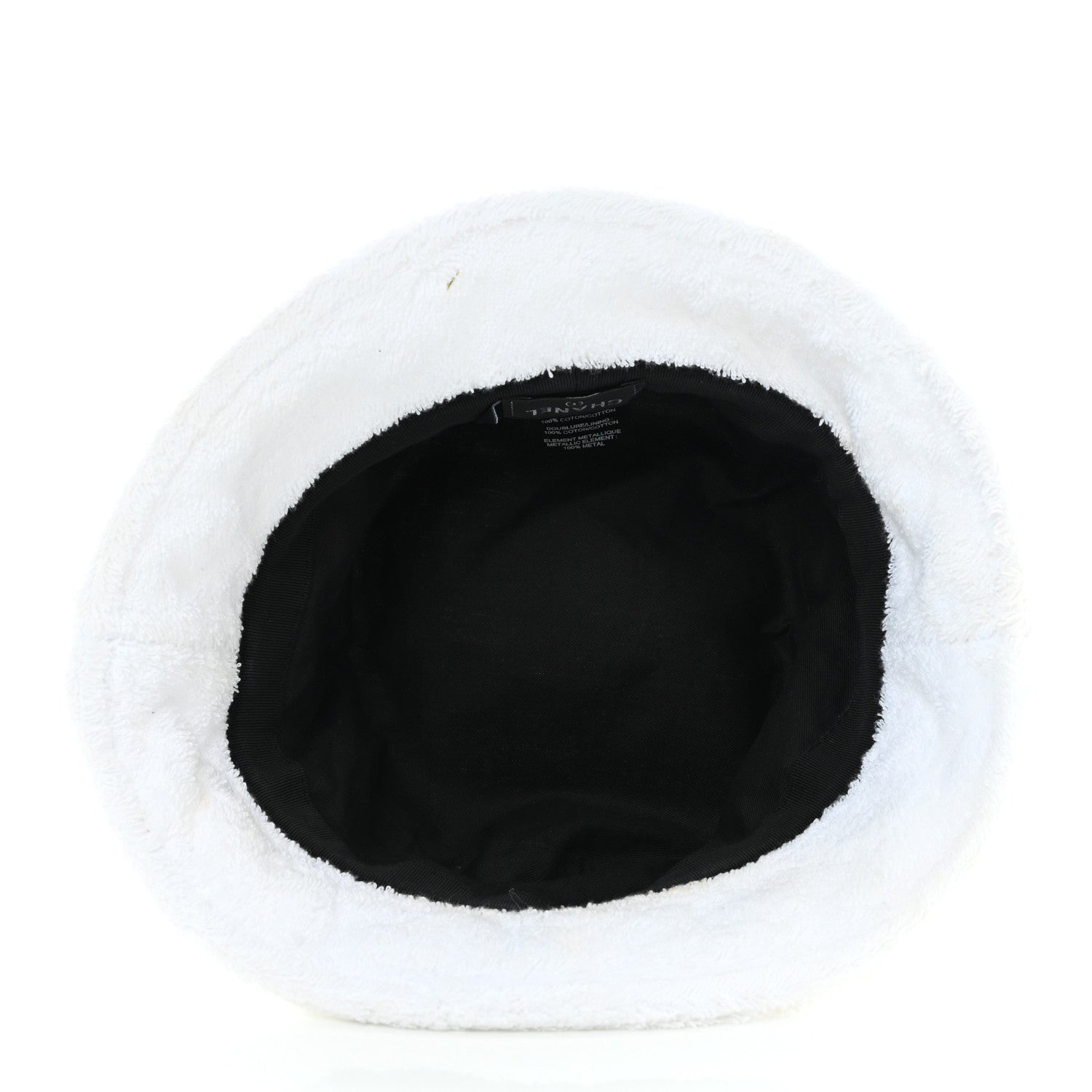 Chanel Terry Cloth CC Bucket Hat L White 6 of 7