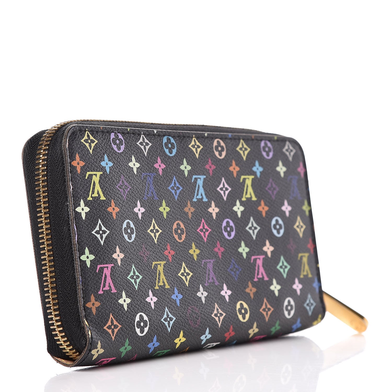 Louis Vuitton Monogram Multicolor Zippy Wallet Black 3 of 9