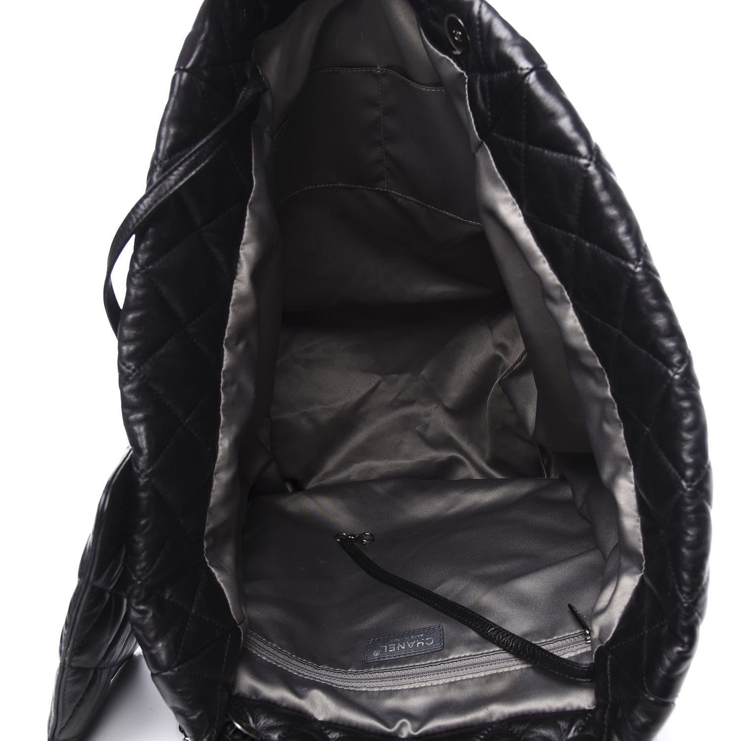 Chanel Lambskin Quilted Large Week End on Mars Tote Black 4 of 11