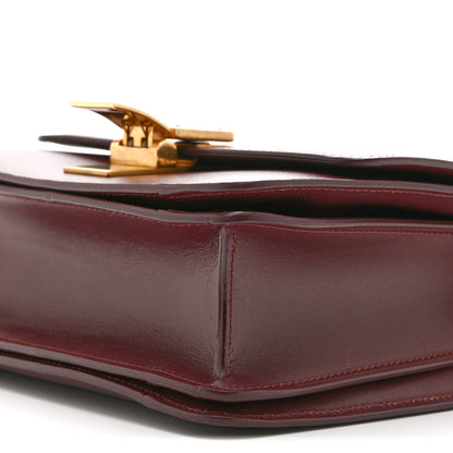 Celine Box Calfskin Small Classic Box Flap Bag Burgundy 11 of 14