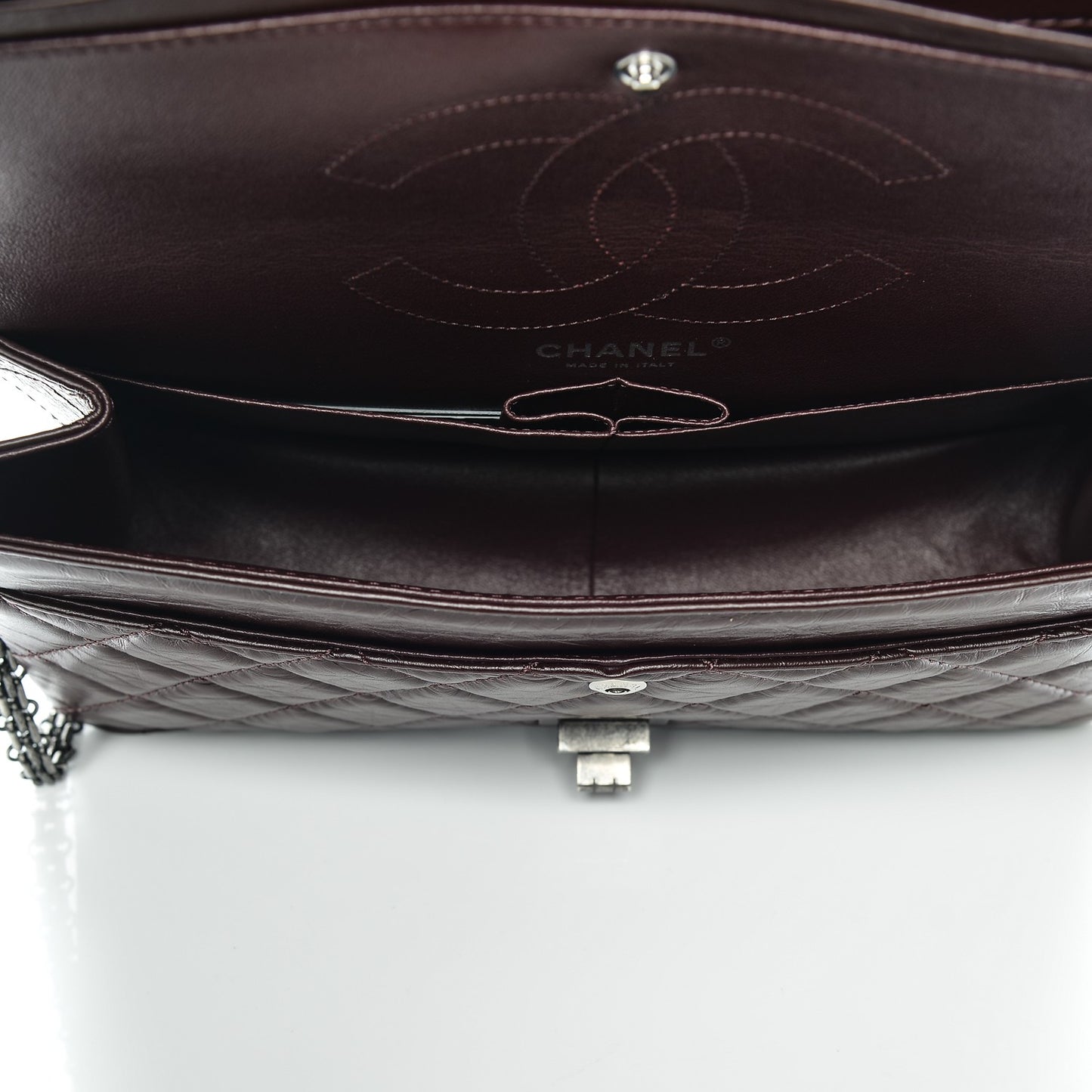 Aged Calfskin Quilted 2.55 Reissue 226 Flap Dark Brown