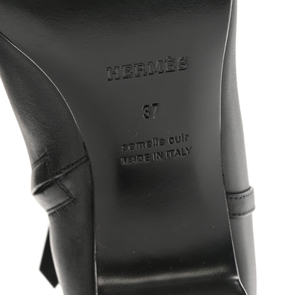 Hermes Calfskin Hommage Ankle Boots 37 Black 8 of 11
