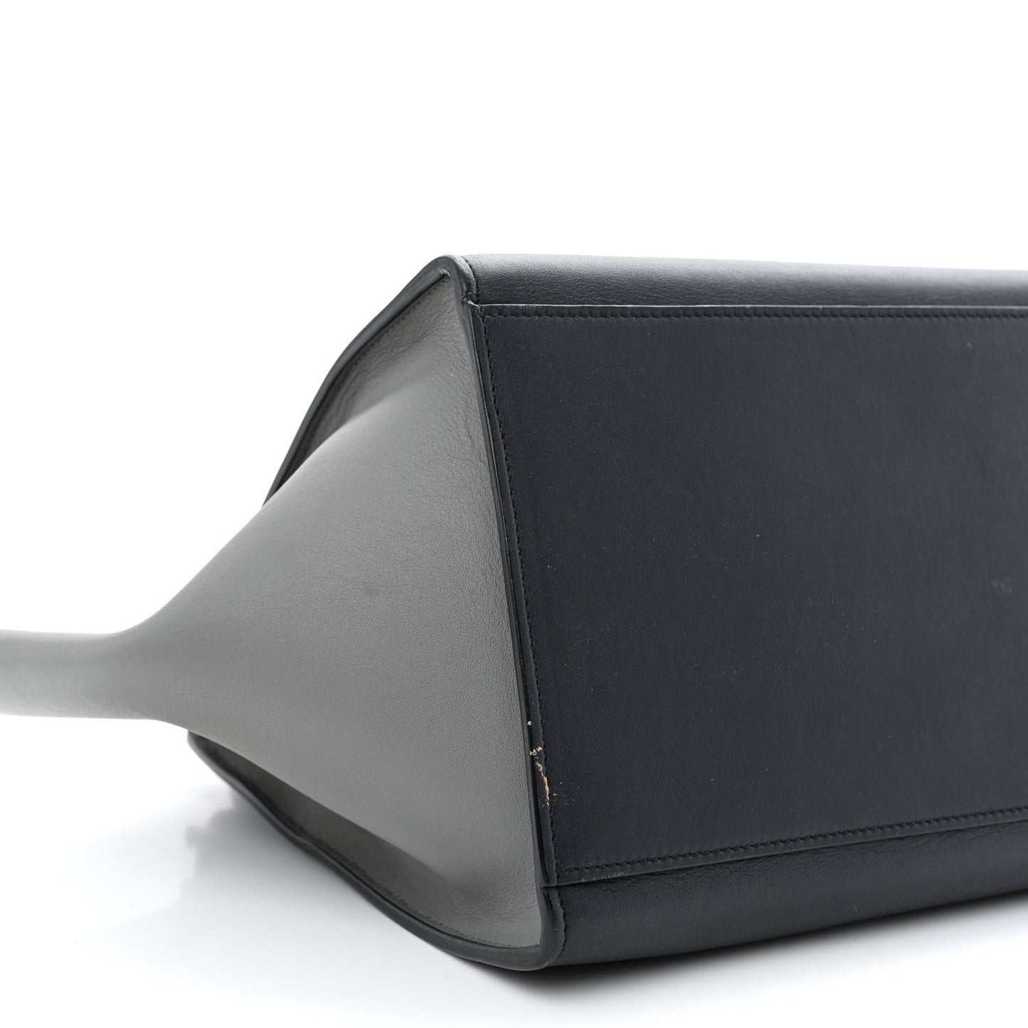 Elephant Calfskin Small Tri-Color Trapeze Indigo