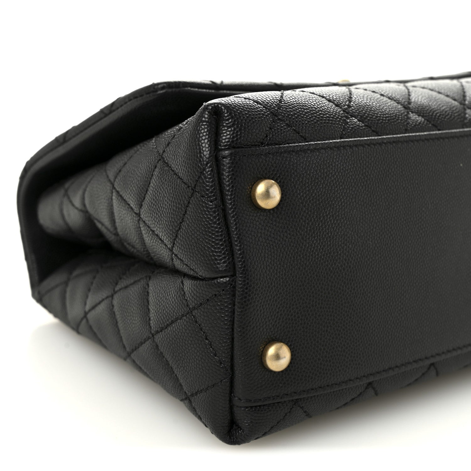 Chanel Caviar Lizard Quilted Small Coco Handle Flap Black 9 of 11