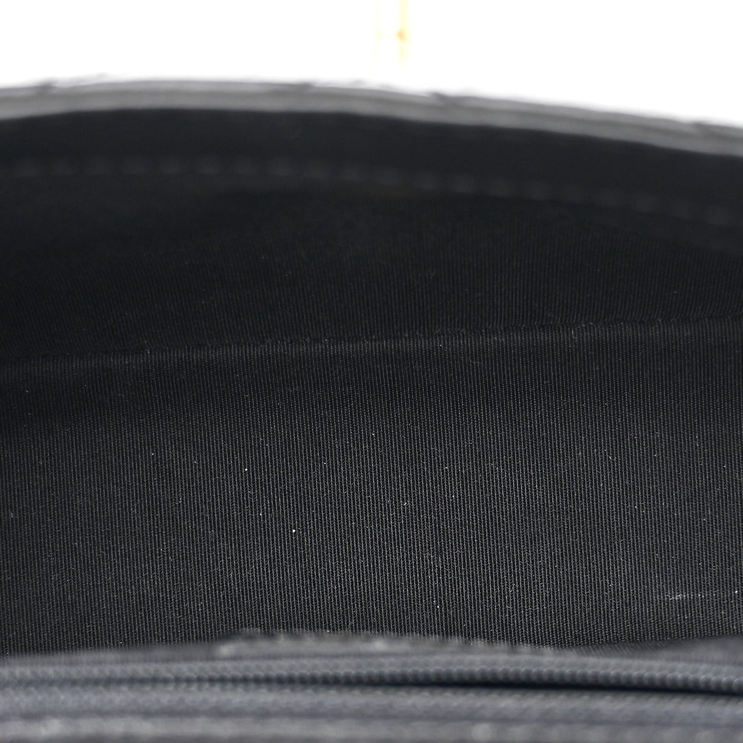 Calfskin Chevron Quilted Top Handle Flap Black