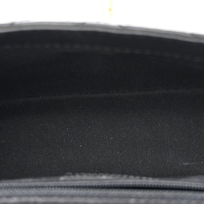 Chanel Calfskin Chevron Quilted Top Handle Flap Black 5 of 11