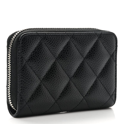 Chanel Caviar Quilted Zip Coin Purse Black 3 of 7