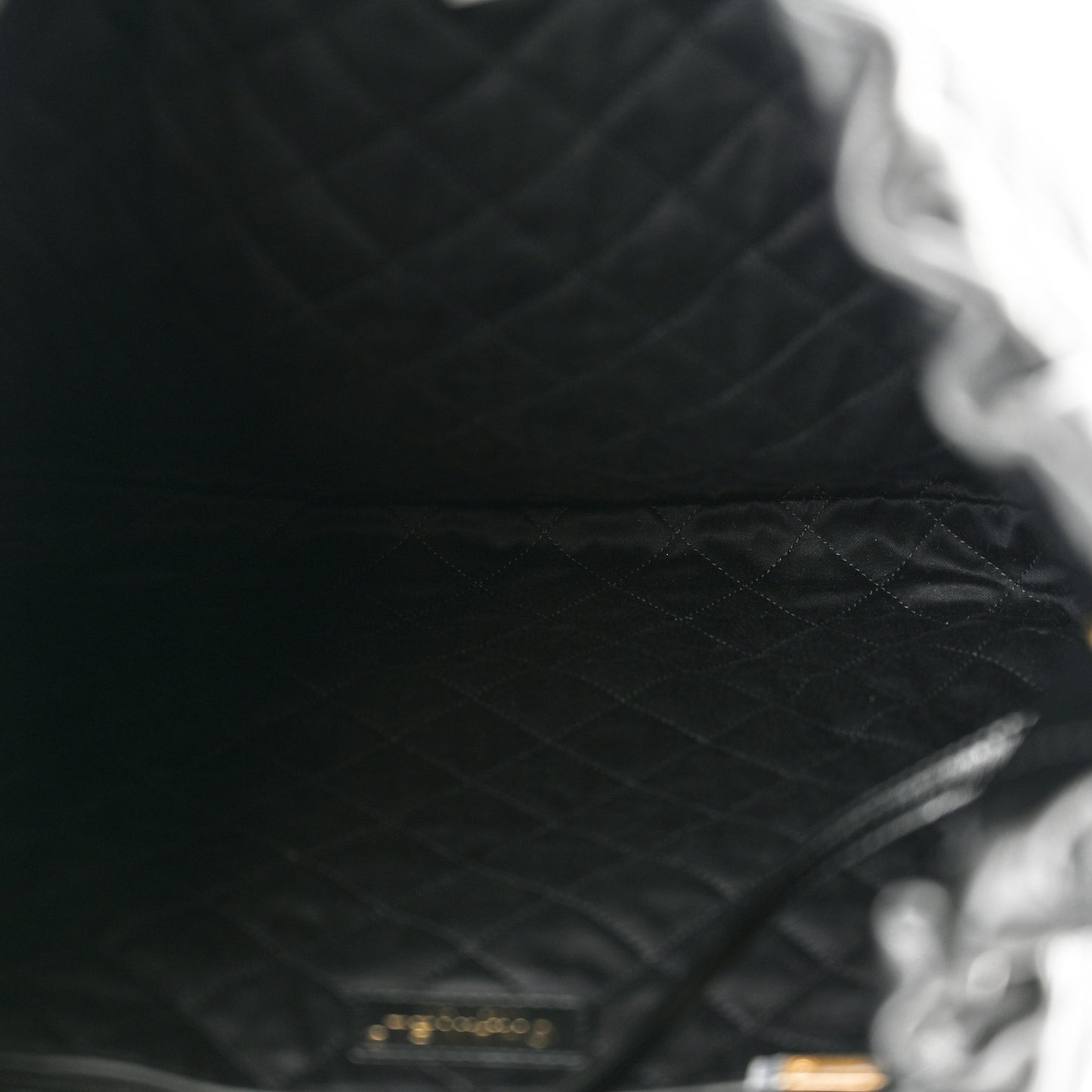 Shiny Calfskin Quilted Large Chanel 22 Black