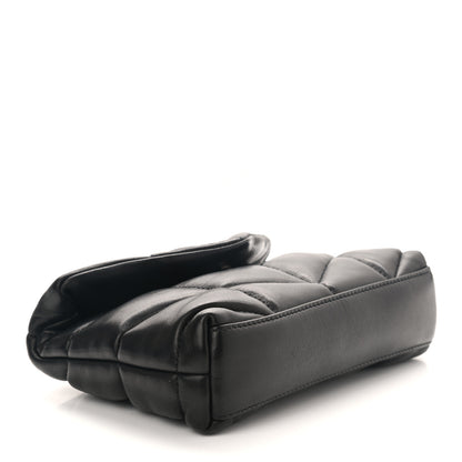 Saint Laurent Lambskin Monogram Loulou Puffer Pouch Clutch Black 5 of 9