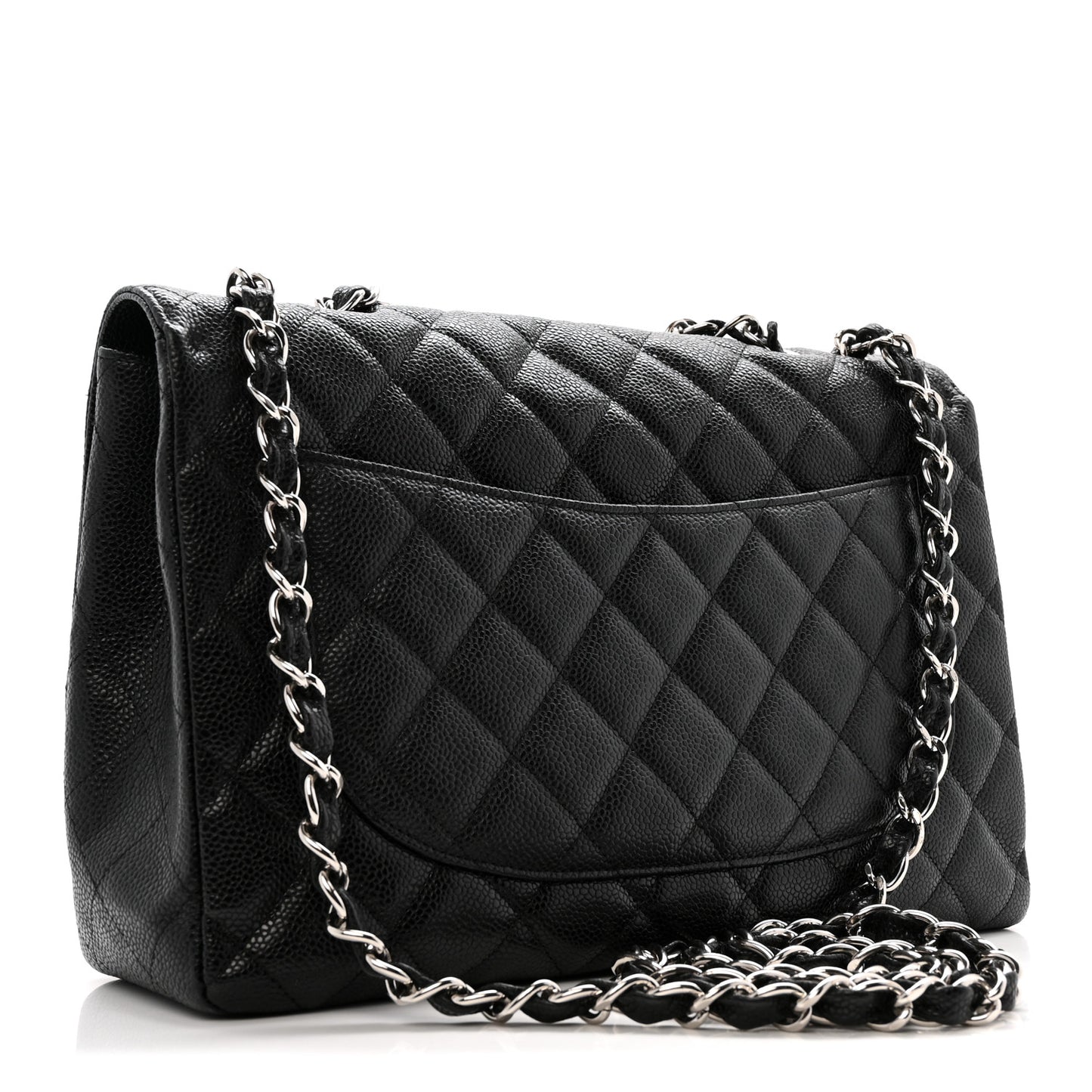Caviar Quilted Jumbo Single Flap Black
