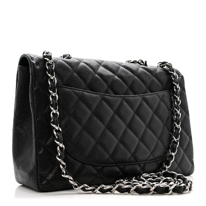 Chanel Caviar Quilted Jumbo Single Flap Black 3 of 15
