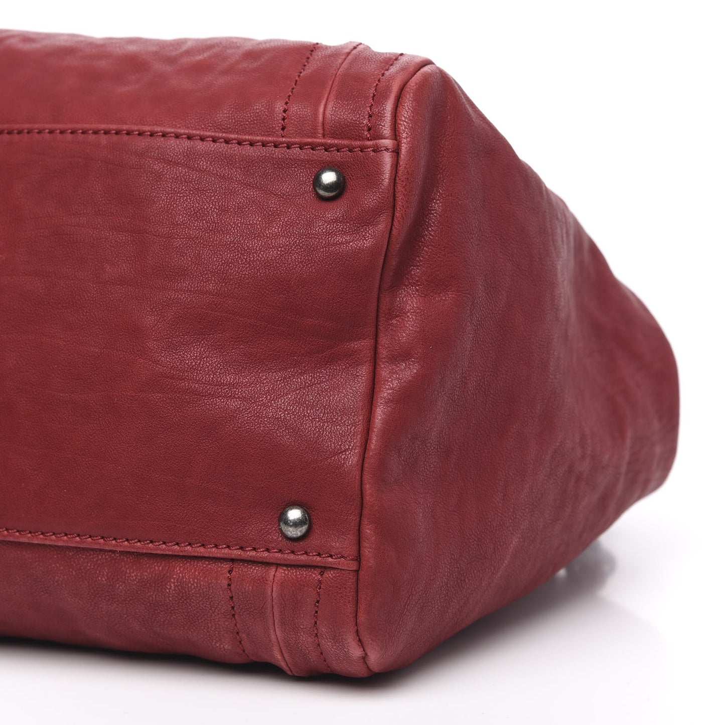 Calfskin Large East West Modern Chain Tote Red