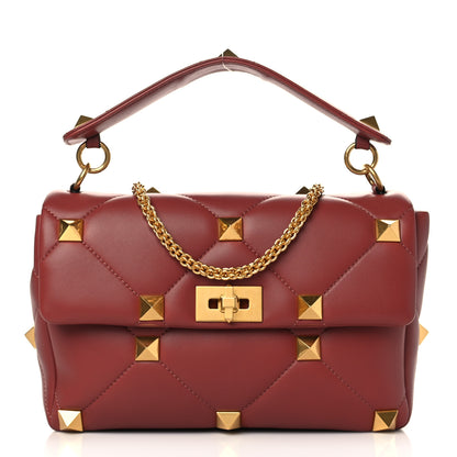 Valentino Garavani Nappa Large Roman Stud Shoulder Bag Gingerbread 1 of 7