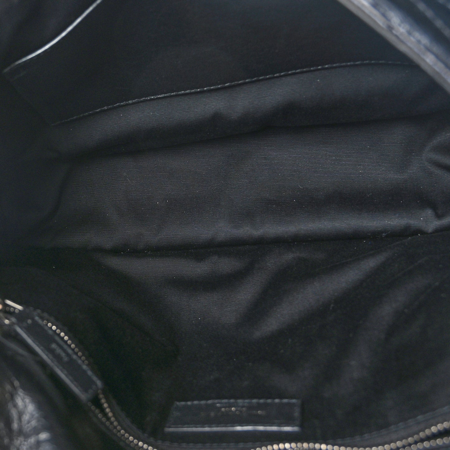 Crinkled Calfskin Matelasse Monogram Large Niki Chain Satchel Black