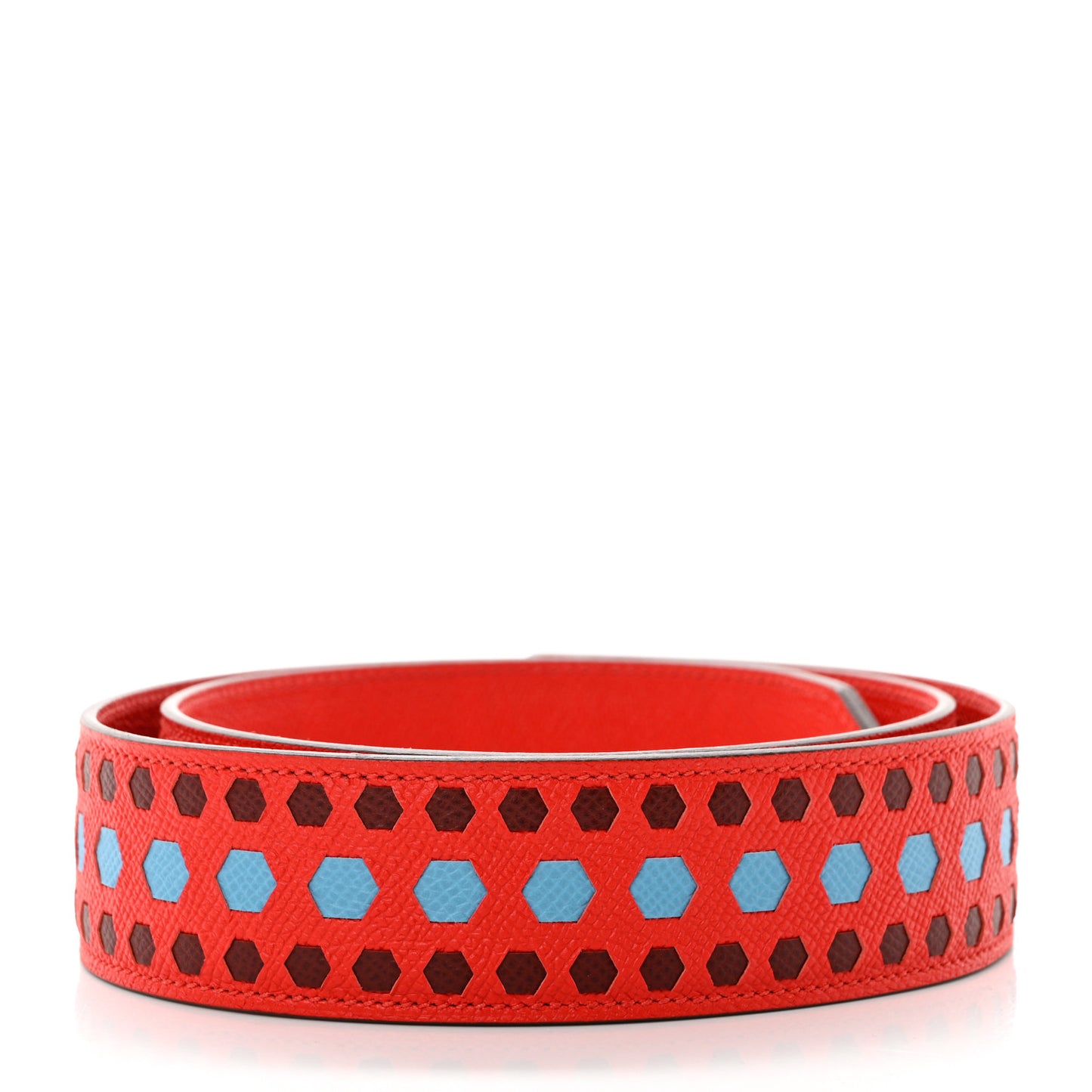 Epsom 40mm Mousqetons Tressage Shoulder Strap Rouge Coeur Bleu du Nord Rouge H