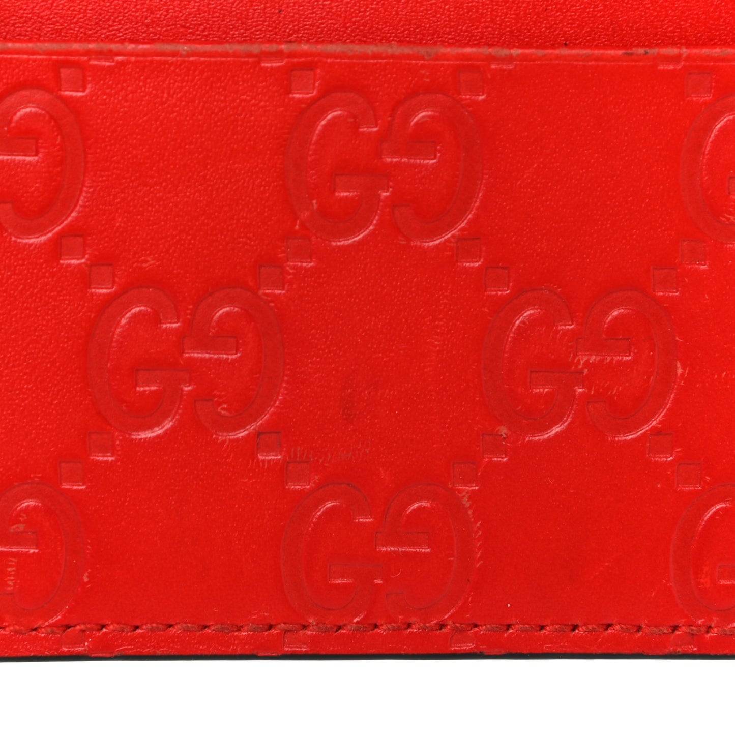Guccissima Card Holder Red