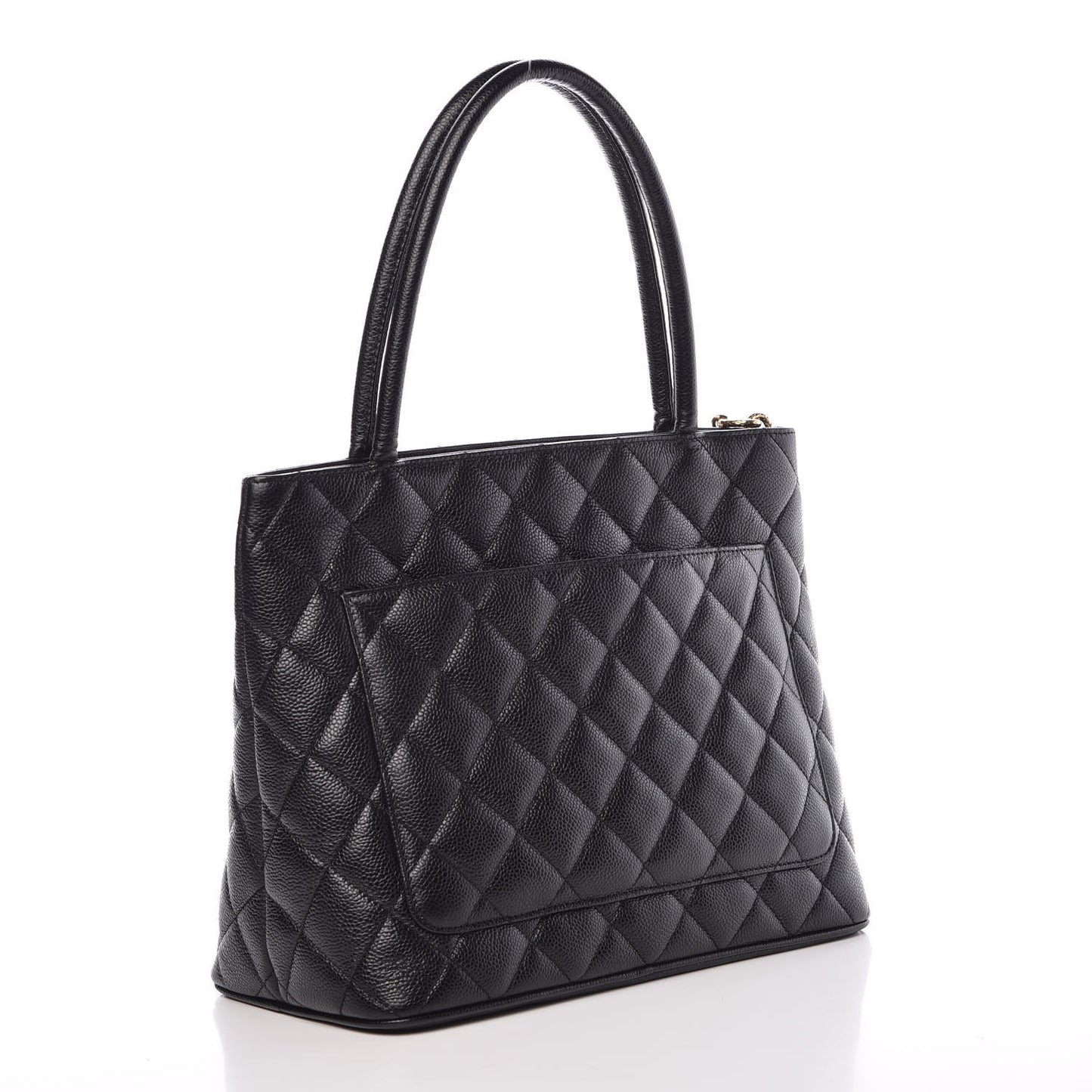 Caviar Quilted Medallion Tote Black