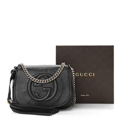 Gucci Pebbled Calfskin Small Soho Flap Crossbody Black 16 of 16