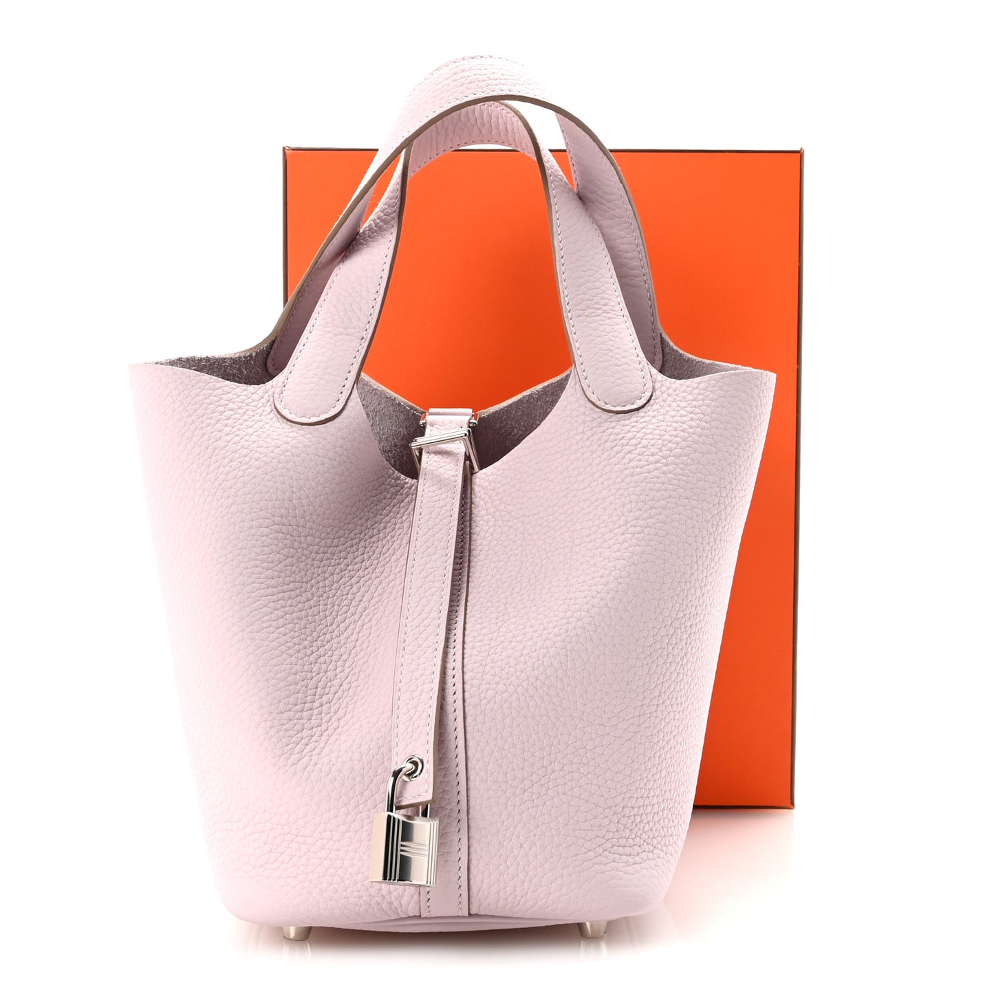Taurillon Clemence Picotin Lock 18 PM Mauve Pale