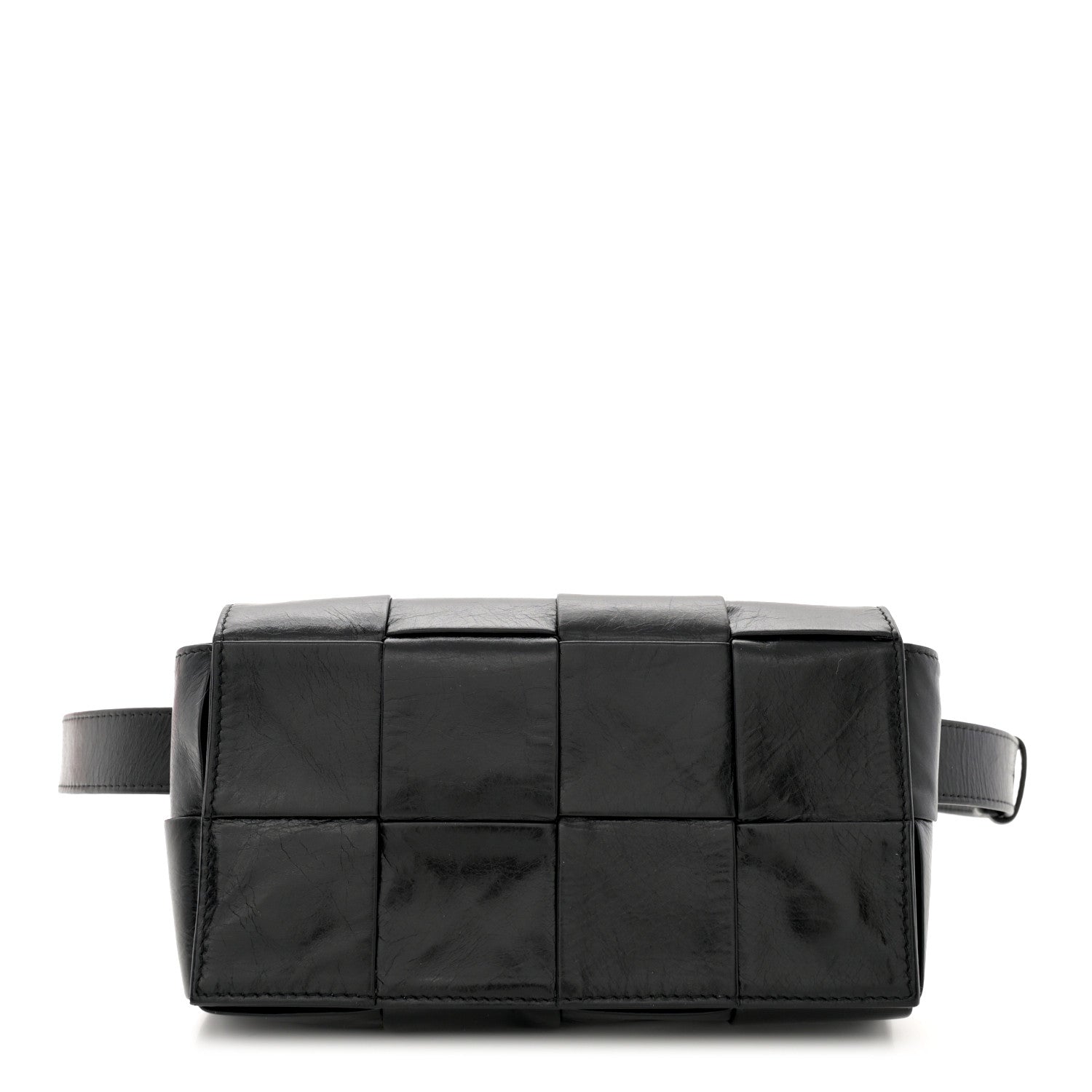 Bottega Veneta Paper Calfskin Maxi Intreccio The Belt Cassette Bag Black 1 of 10