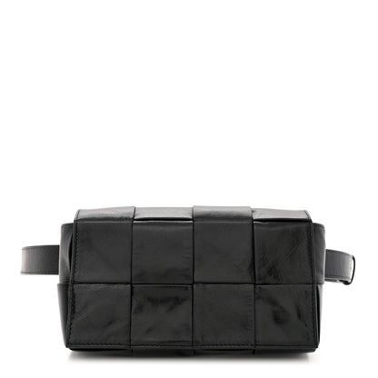 Bottega Veneta Paper Calfskin Maxi Intreccio The Belt Cassette Bag Black 1 of 10