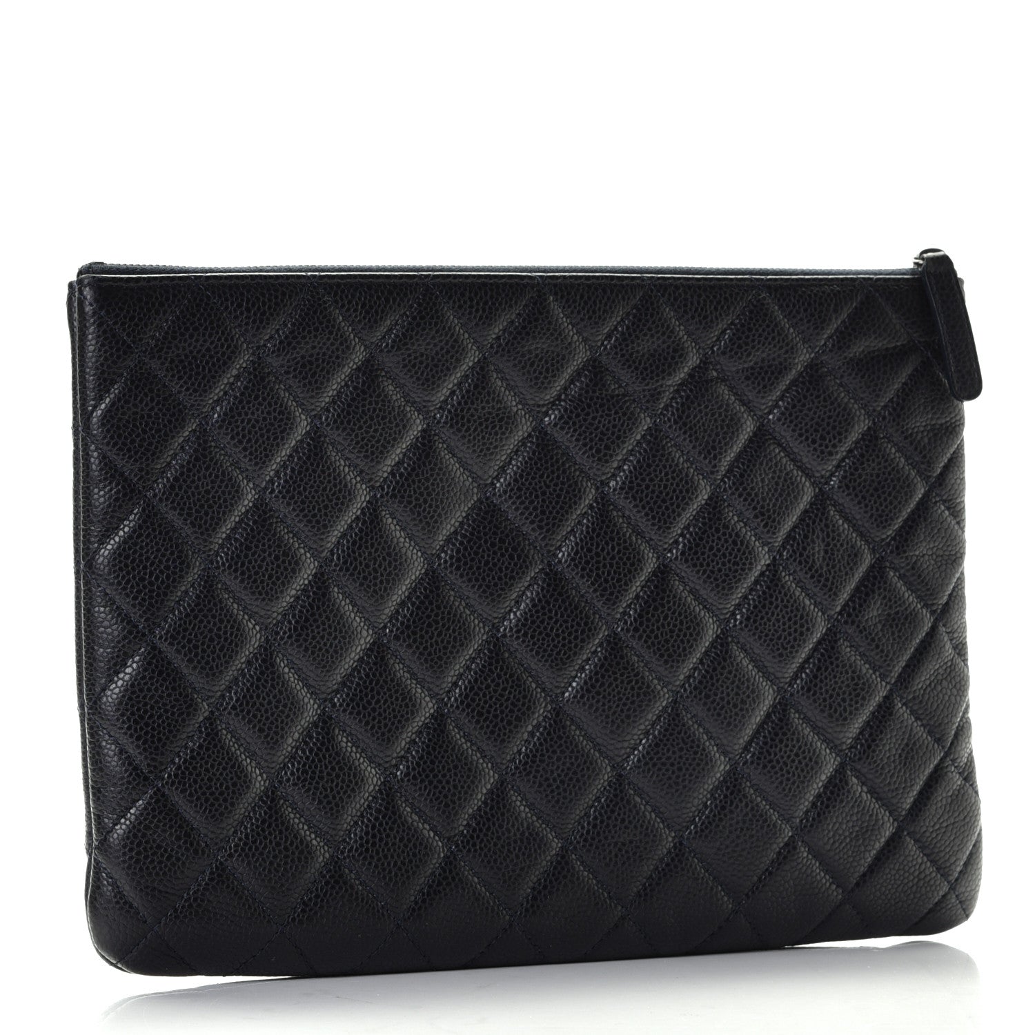 Chanel Caviar Quilted Medium Cosmetic Case Navy 2 of 5