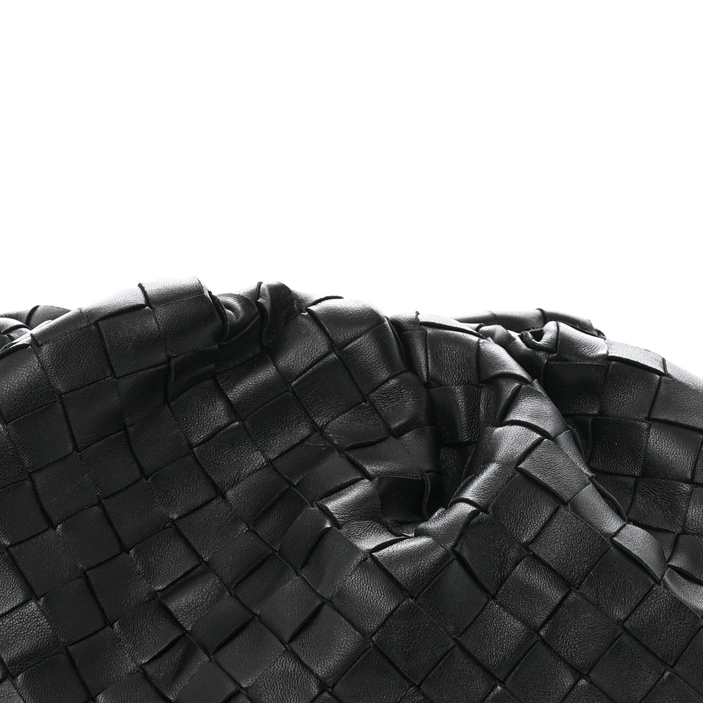 Nappa Maxi Intreccio The Pouch Oversized Clutch Black