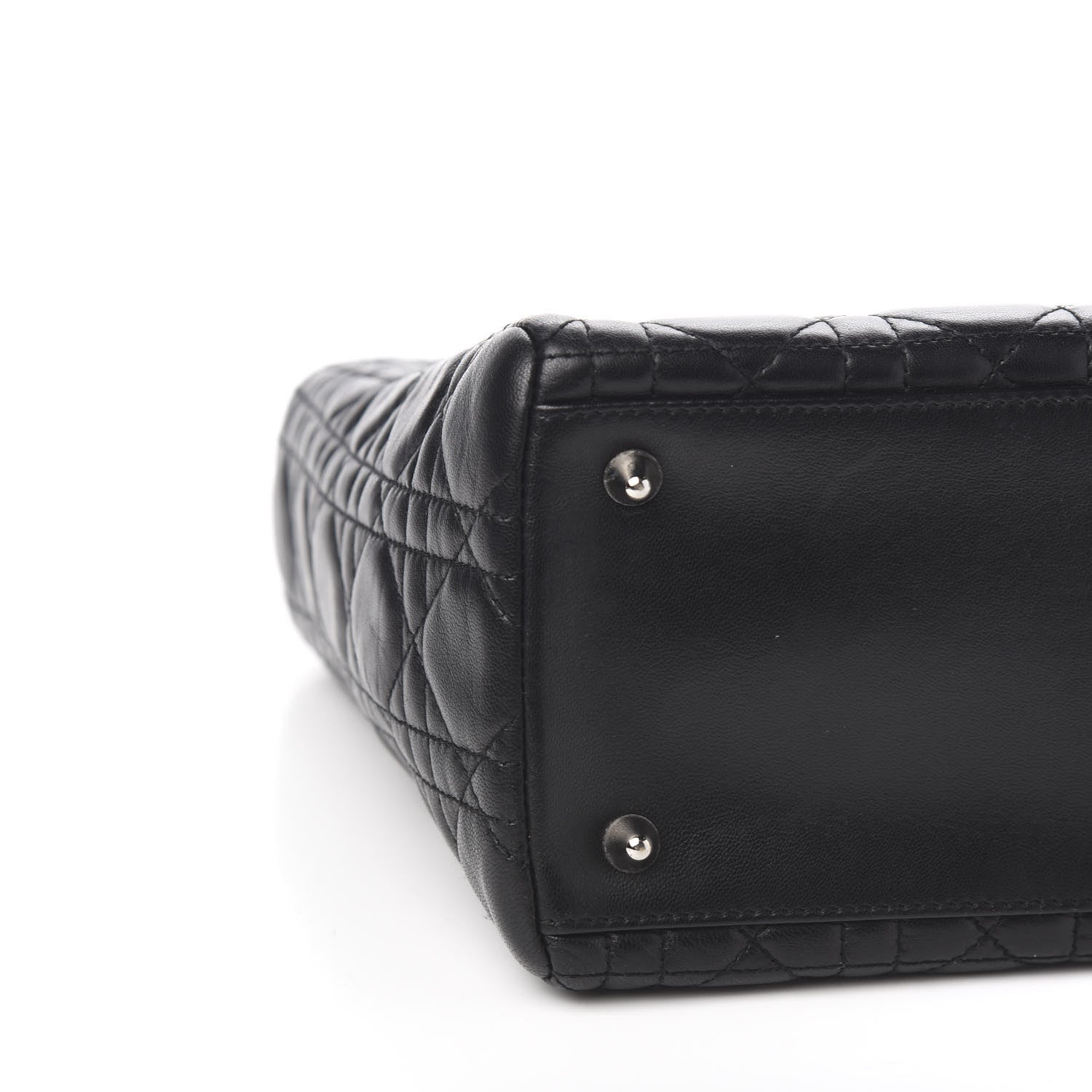 Christian Dior Lambskin Cannage Medium Lady Dior Black 7 of 9