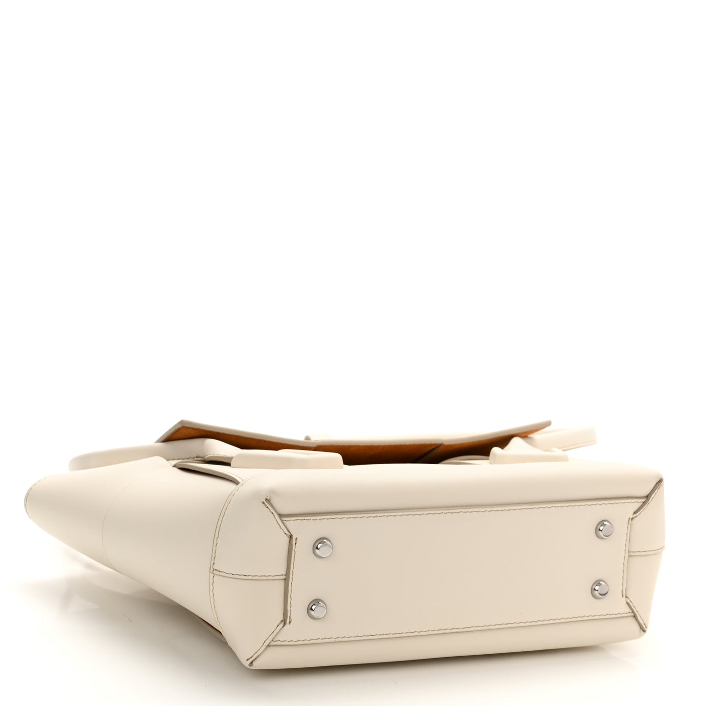 French Calfskin Maxi Intrecciato Small Arco Bianco
