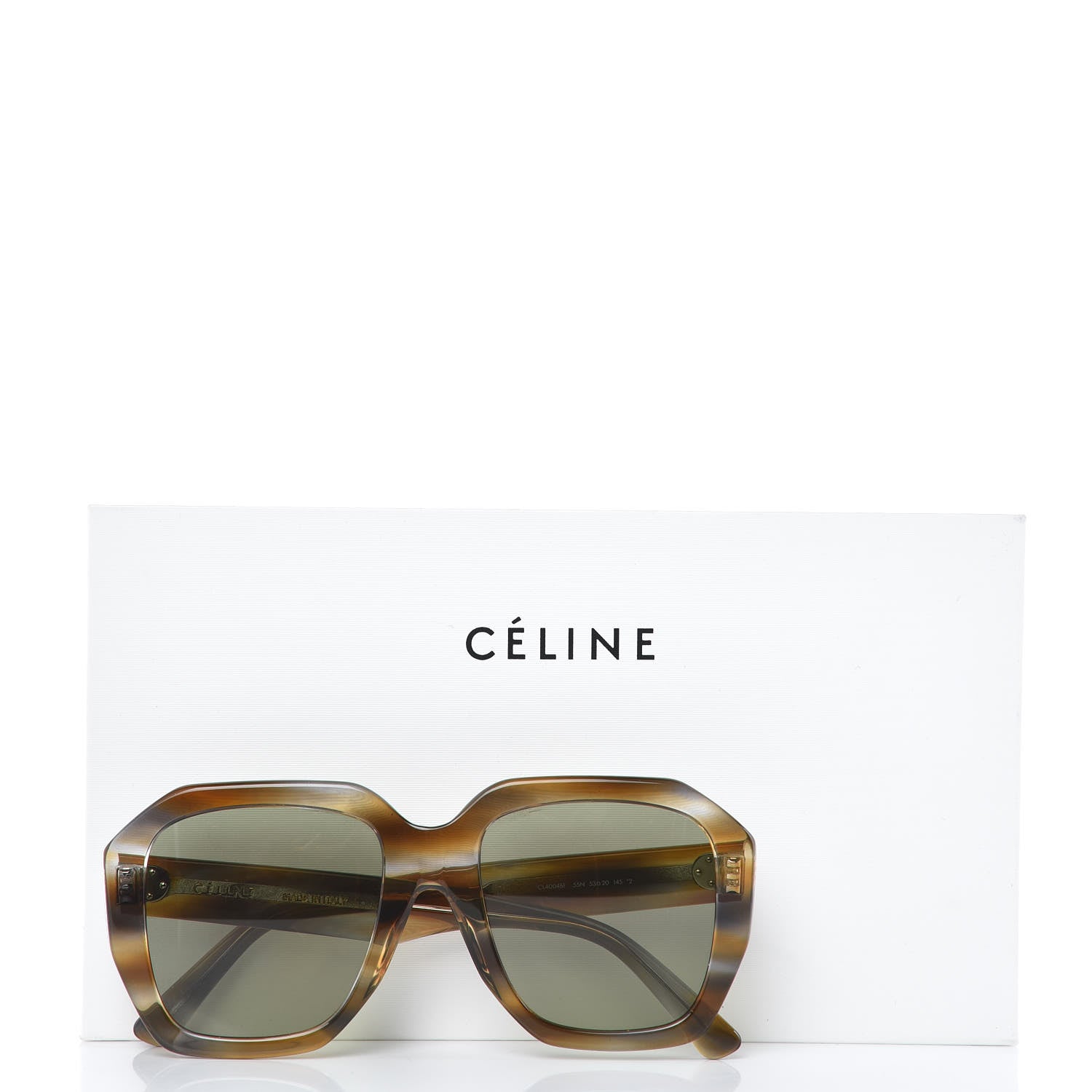 Celine Acetate Square Sunglasses CL40045F Brown 8 of 8