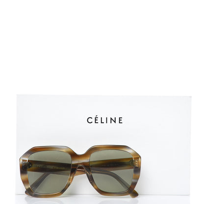 Celine Acetate Square Sunglasses CL40045F Brown 8 of 8
