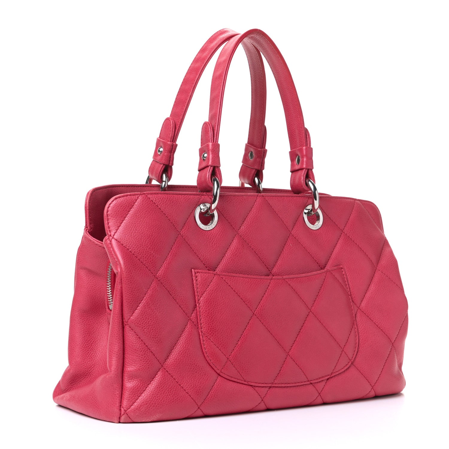 Chanel Soft Caviar Quilted CC Timeless Tote Red 2 of 15