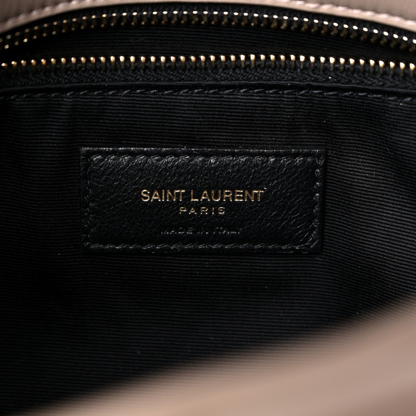 Lambskin Quilted Small Loulou Puffer Monogram Chain Satchel Dark Beige