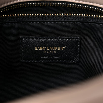 Saint Laurent Lambskin Quilted Small Loulou Puffer Monogram Chain Satchel Dark Beige 6 of 10