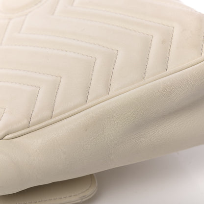 Gucci Calfskin Matelasse Medium GG Marmont Shoulder Bag White 17 of 23