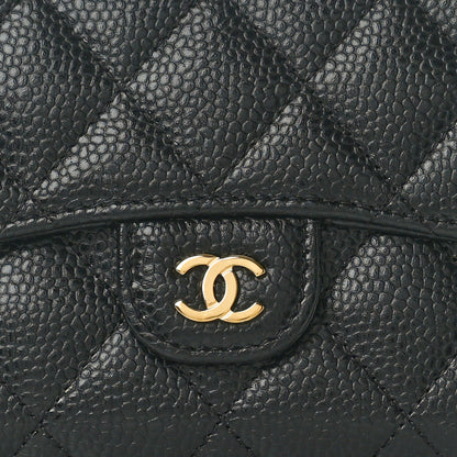Chanel Caviar Quilted Compact Flap Wallet Black 8 of 9