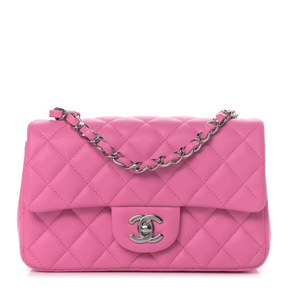 Chanel Lambskin Quilted Mini Rectangular Flap Pink 1 of 12