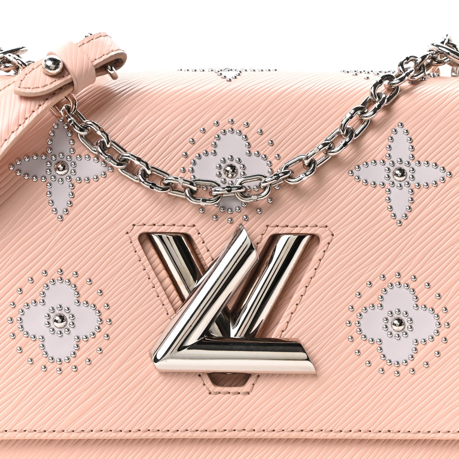 Louis Vuitton Epi Mechanical Flowers Twist Shoulder Bag MM Rose Ballerine 7 of 9