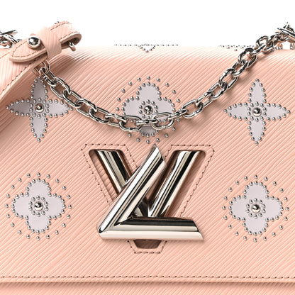 Louis Vuitton Epi Mechanical Flowers Twist Shoulder Bag MM Rose Ballerine 7 of 9