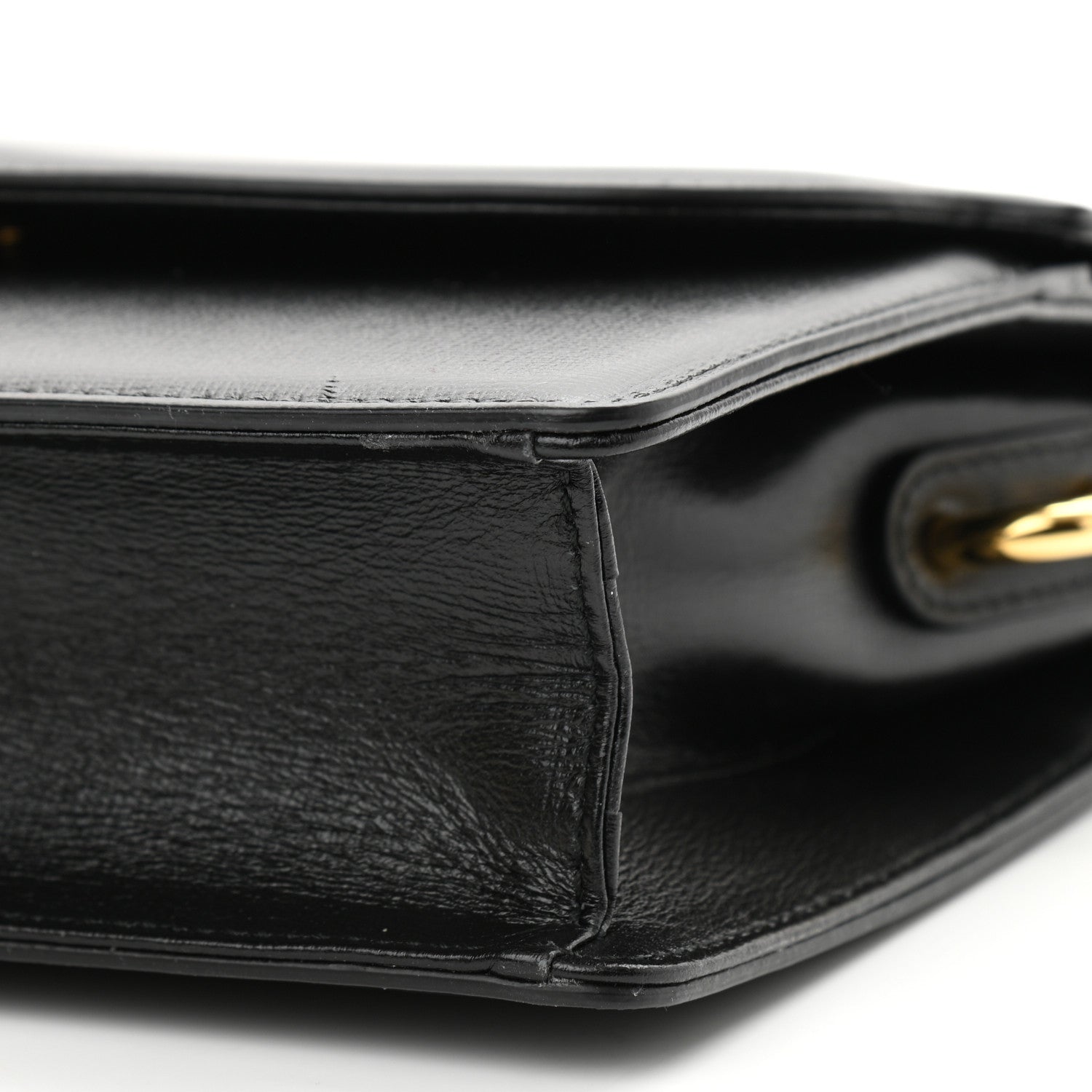 Gucci Textured Calfskin Small Torchon GG Ring Shoulder Bag Black 11 of 13