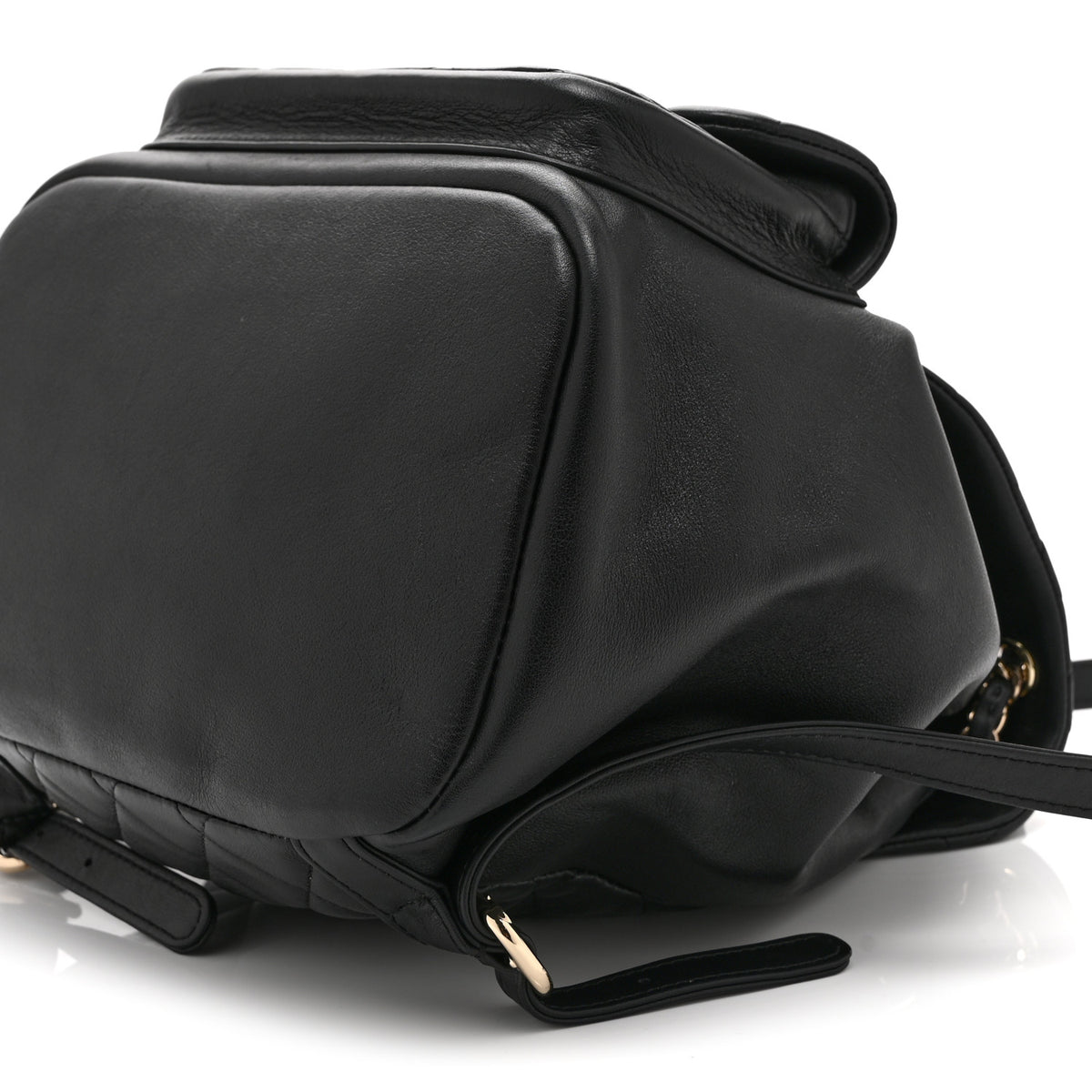 Chanel Lambskin Quilted Large Duma Drawstring Backpack Black 10 of 10
