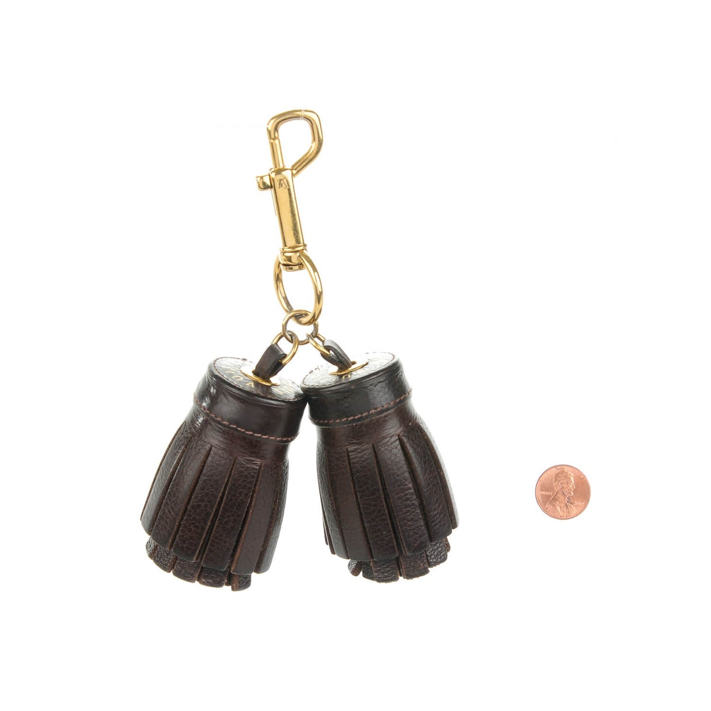Calfskin Circus Bag Charm Marron
