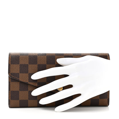 Louis Vuitton Damier Ebene Sarah Wallet NM 2 of 8