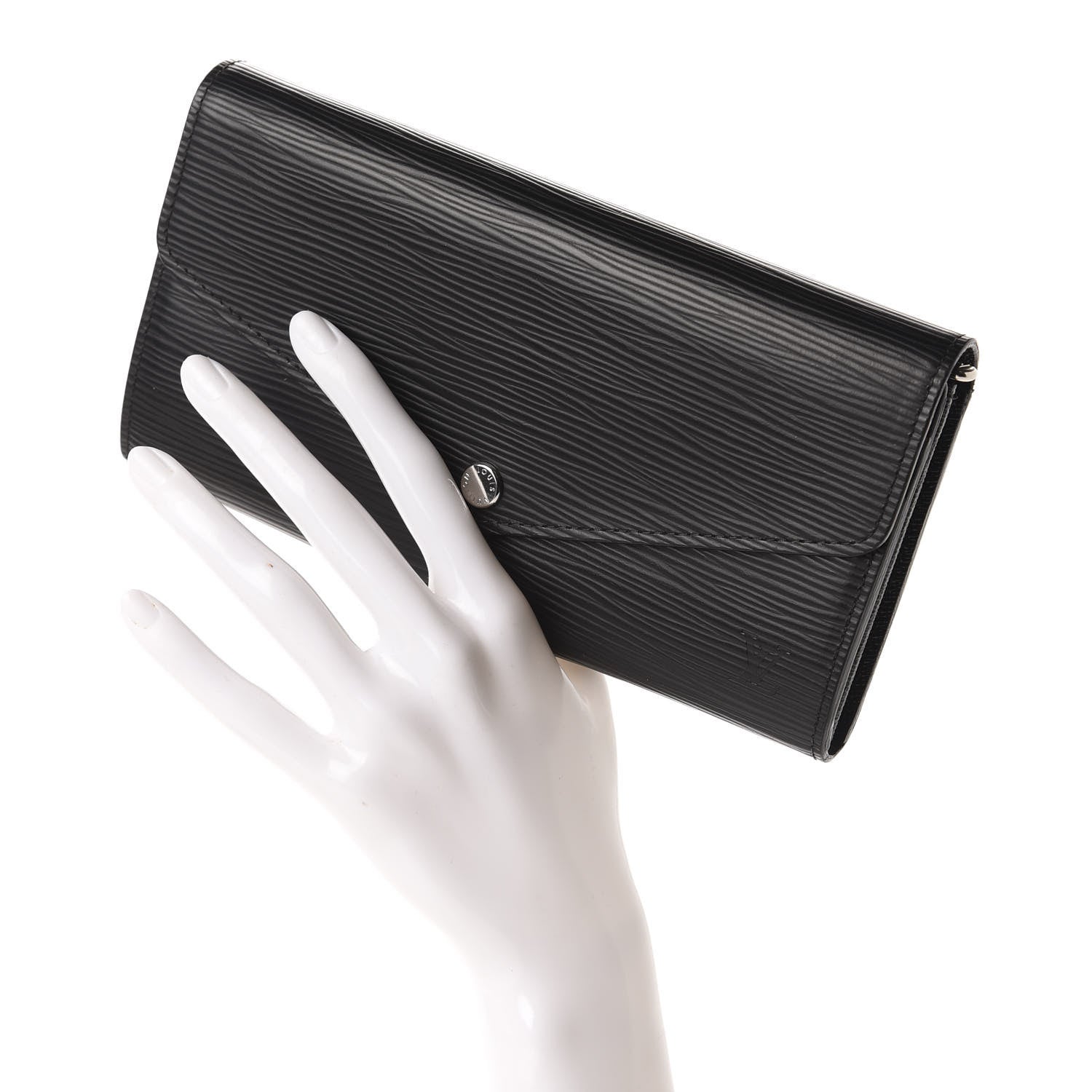Louis Vuitton Epi Sarah Wallet NM Black 2 of 7