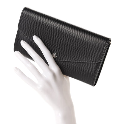 Louis Vuitton Epi Sarah Wallet NM Black 2 of 7