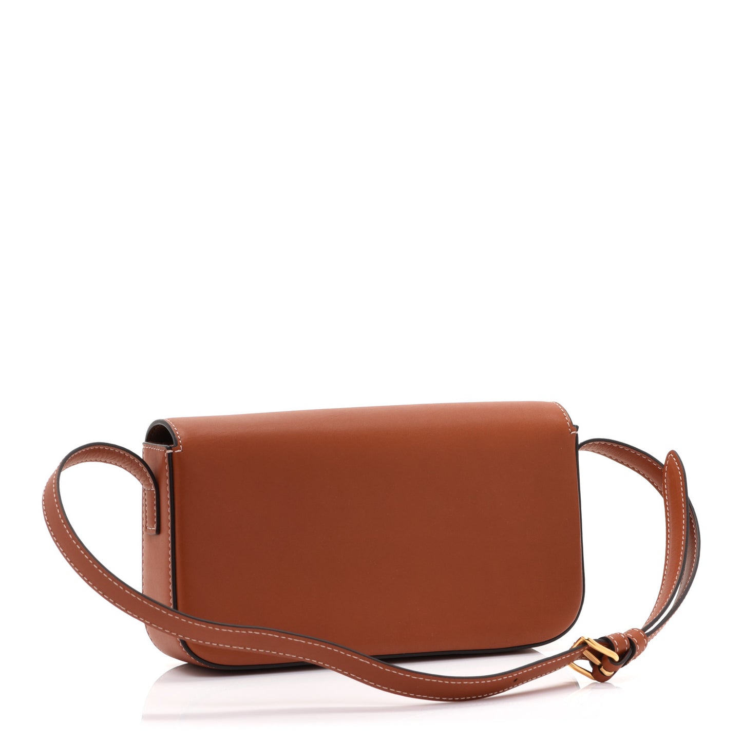 Natural Calfskin Triomphe Shoulder Bag Tan